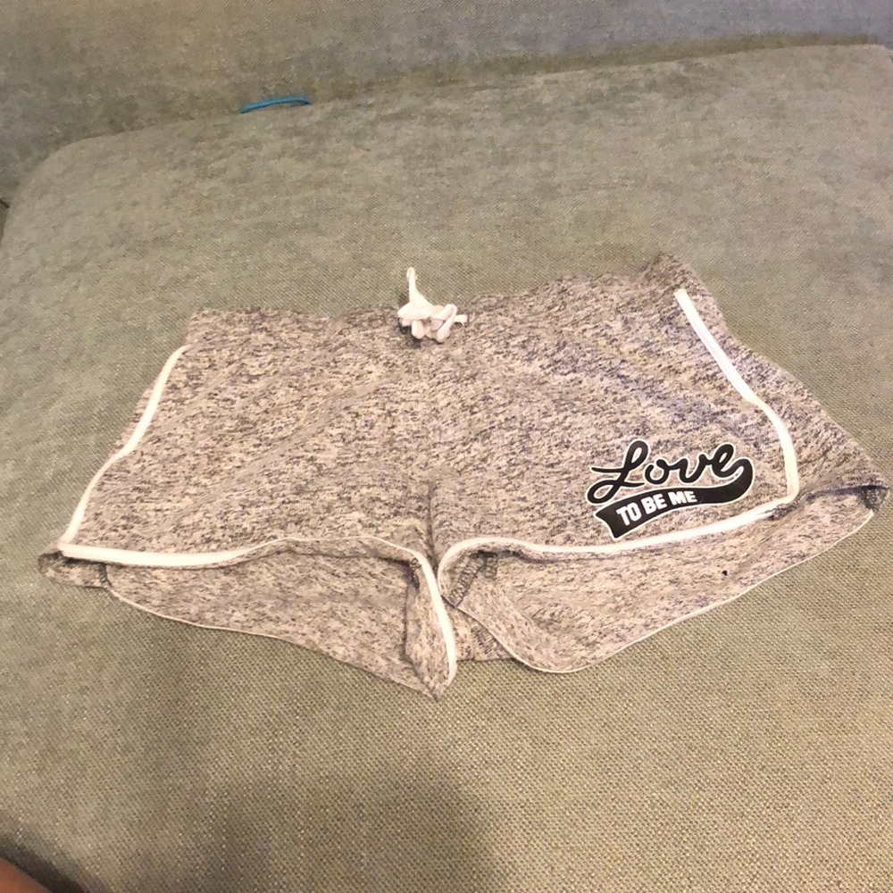 Cute gray and black trendy sports shorts